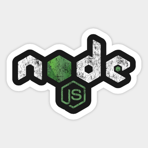 Vintage NodeJS JavaScript Programmer Sticker by vladocar